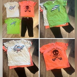 Kids Tees - Gray, Green, Orange